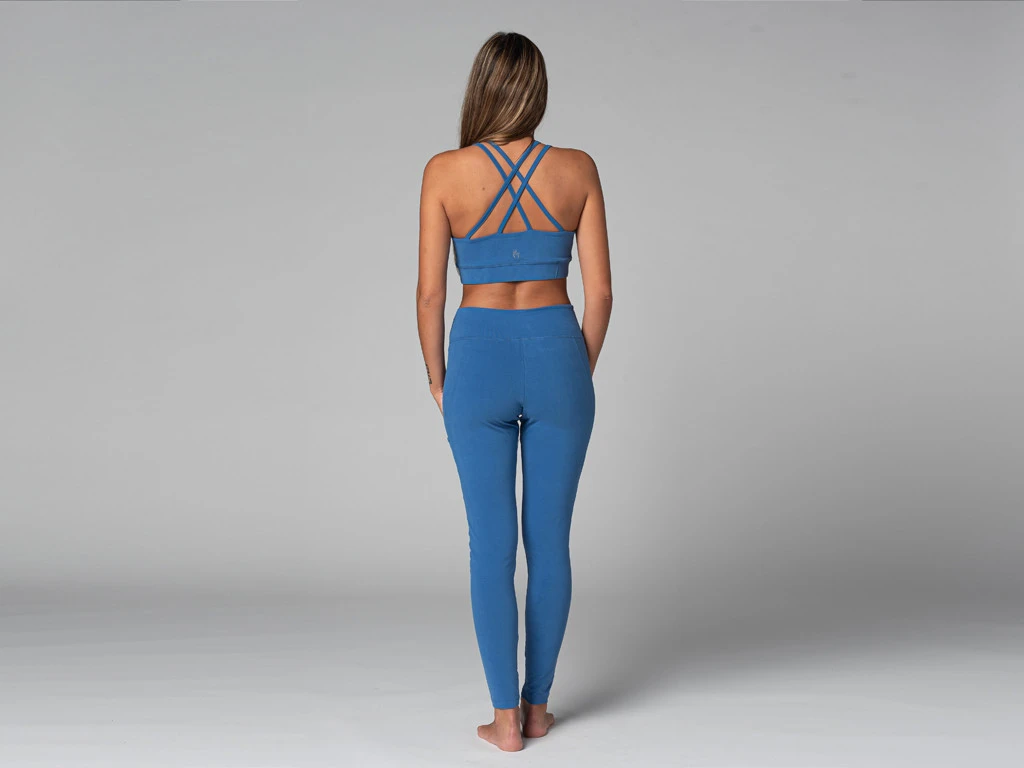 Brassiere De Yoga Glamour - Bio Bleu Bleu XS - 36 7 Brassiere De Yoga Glamour - Bio Bleu Bleu XS - 36 – Image 7