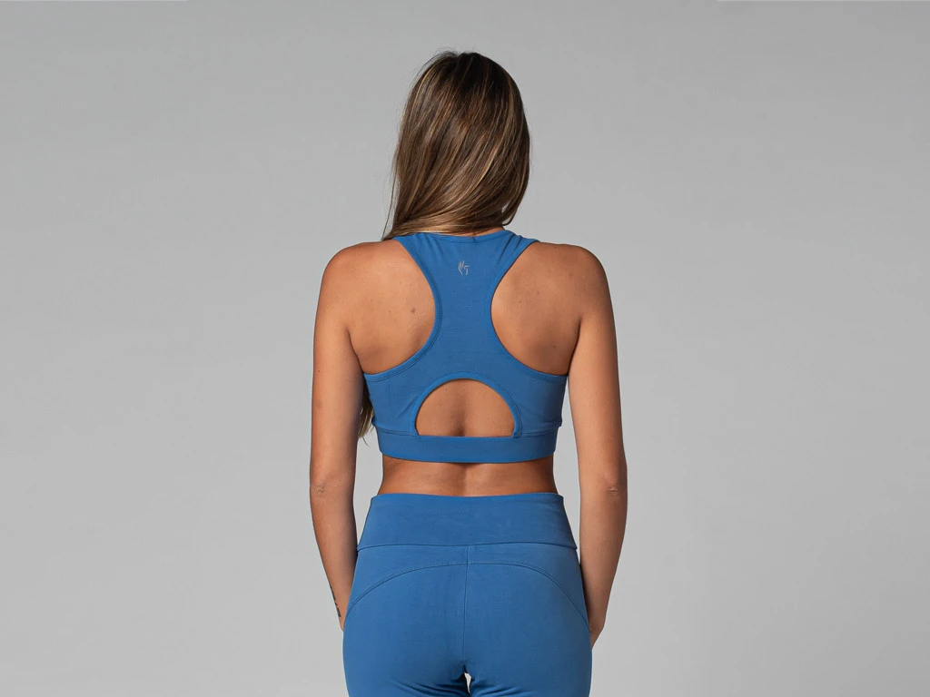 Brassière De Yoga Sport - Bio Bleu Bleu XS - 36 3 Brassière De Yoga Sport - Bio Bleu Bleu XS - 36 – Image 3