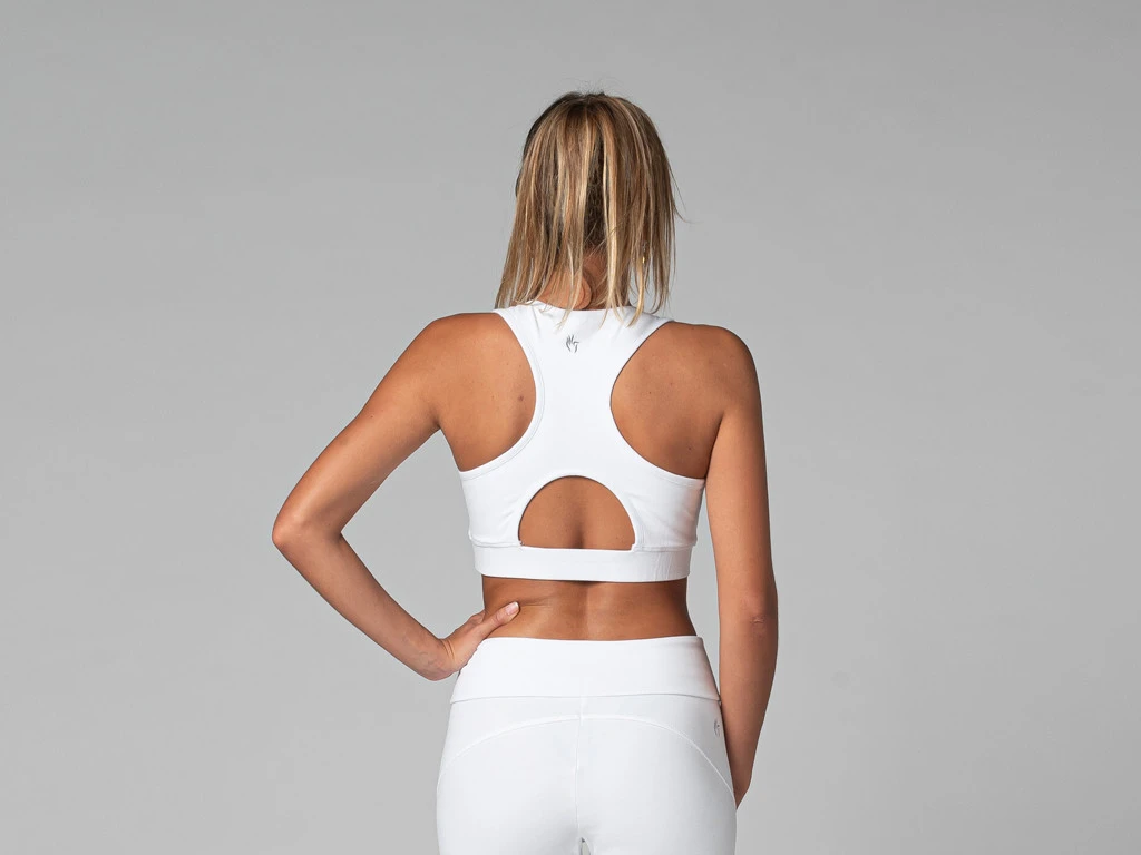 Brassière De Yoga Sport - Bio Blanc Blanc XS 2 Brassière De Yoga Sport - Bio Blanc Blanc XS – Image 2