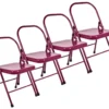 Chaise De Yoga 2 Barres Haute Prune Lot De 4