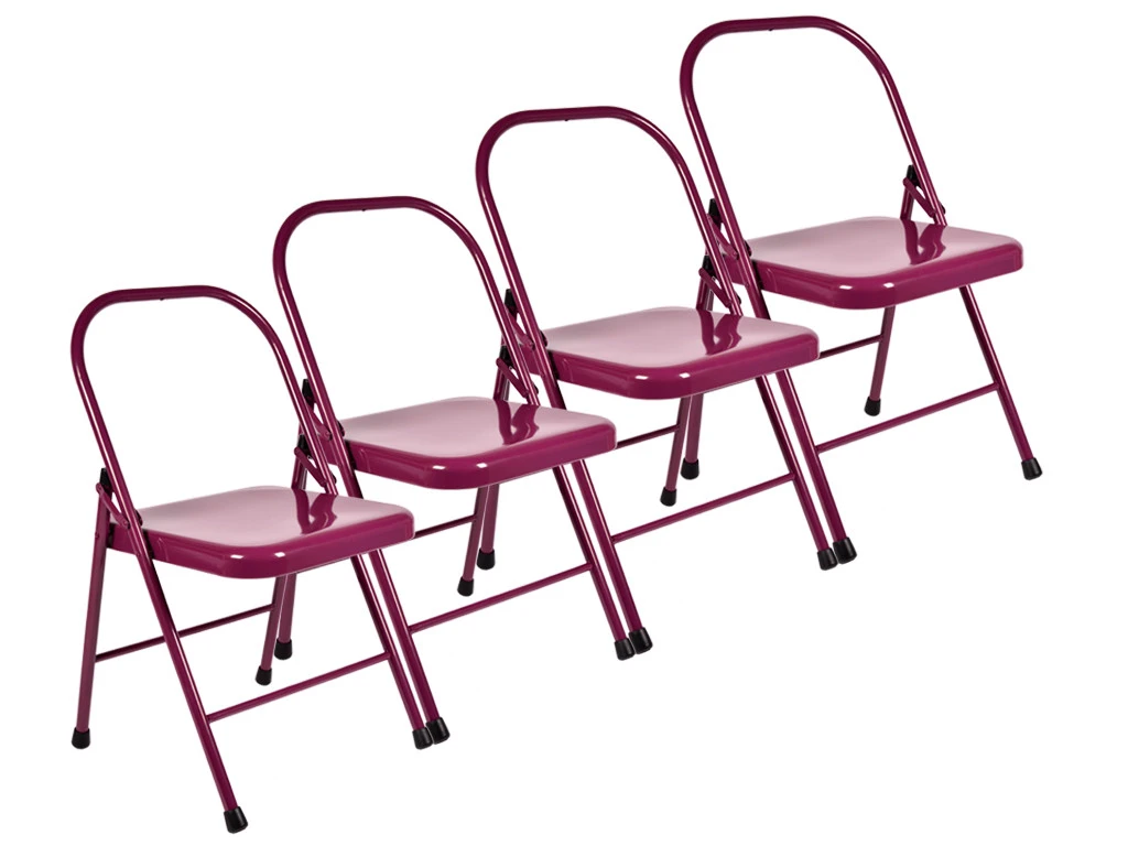 Chaise De Yoga 2 Barres Haute Prune Lot De 4 1 Chaise De Yoga 2 Barres Haute Prune Lot De 4