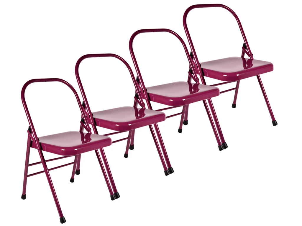 Chaise De Yoga Standard 1 Barre Prune Lot De 4 1 Chaise De Yoga Standard 1 Barre Prune Lot De 4