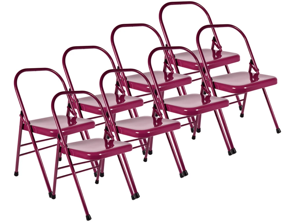 Chaise De Yoga Standard 1 Barre Prune Lot De 8 1 Chaise De Yoga Standard 1 Barre Prune Lot De 8