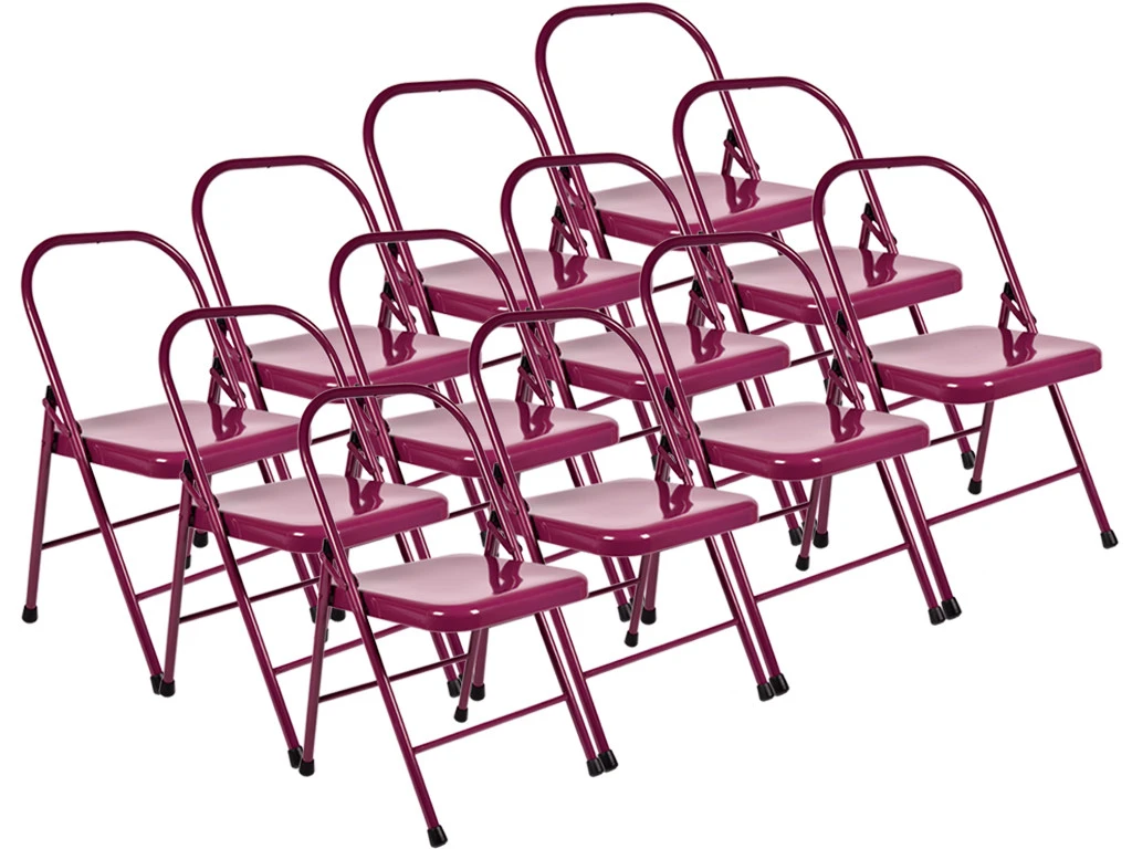 Chaise De Yoga Standard 2 Barres Prune Lot De 12 1 Chaise De Yoga Standard 2 Barres Prune Lot De 12