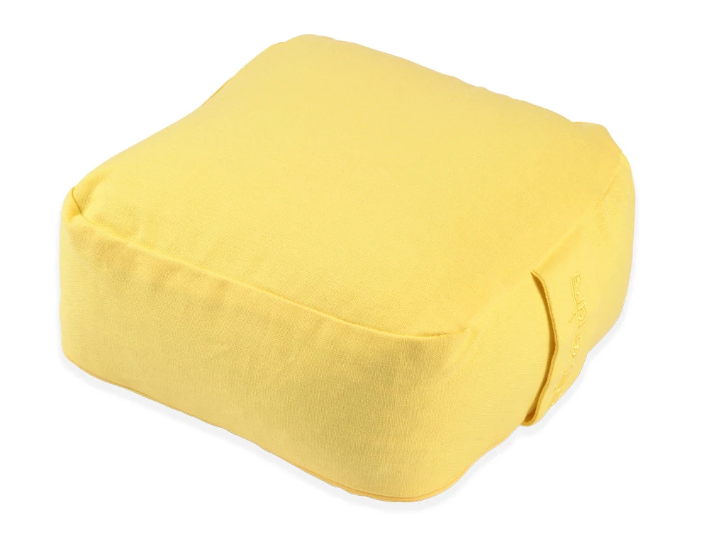 Coussin De Méditation Carré Bio Jaune 1 Coussin De Méditation Carré Bio Jaune