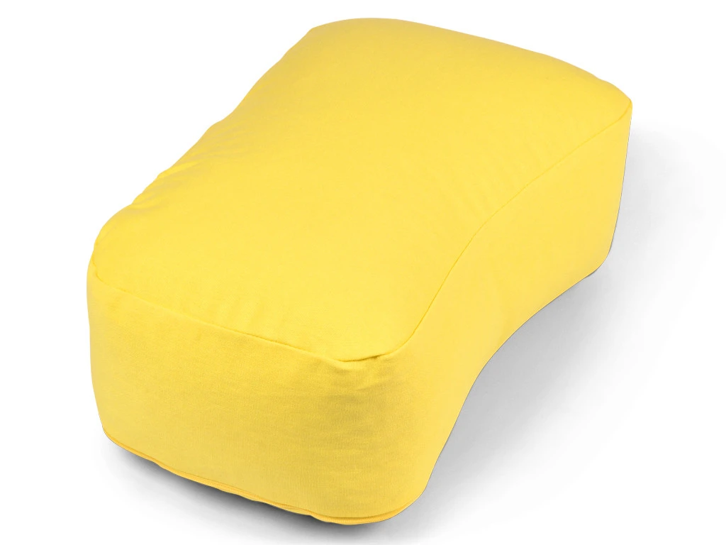 Coussin Rectangulaire Bio Jaune Pastel 2 Coussin Rectangulaire Bio Jaune Pastel – Image 2