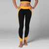 Legging De Yoga Bi-colore - Bio Noir Et Safran Noir XS - 36