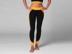 Nouveaux produits 17 Legging De Yoga Bi-colore - Bio Noir Et Safran Noir XS - 36