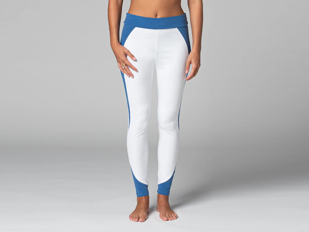 Legging De Yoga Bi-colore - Bio Blanc Blanc XS - 36 2 Legging De Yoga Bi-colore - Bio Blanc Blanc XS - 36 – Image 2