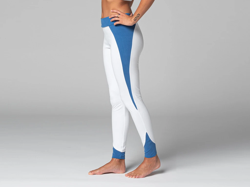 Legging De Yoga Bi-colore - Bio Blanc Blanc XS - 36 4 Legging De Yoga Bi-colore - Bio Blanc Blanc XS - 36 – Image 4