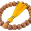 Mala 27 Perles Santal 8mm/Jaune