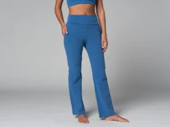 Pantalon De Yoga Femme Confort - Bio Bleu Bleu XS - 36