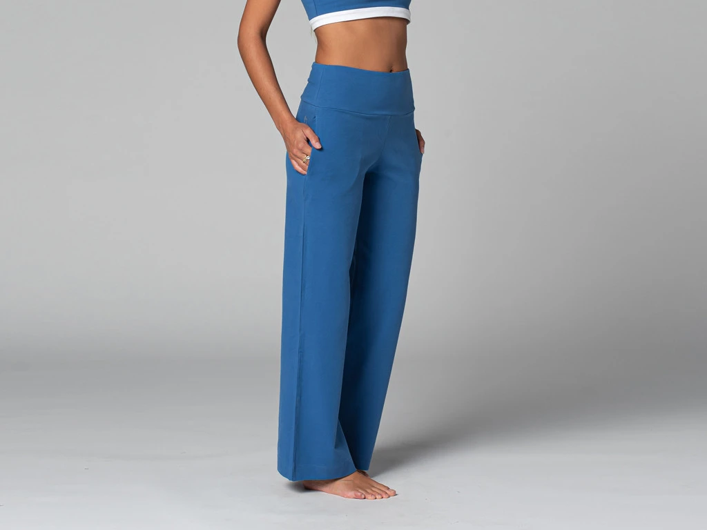 Pantalon De Yoga Femme Jazzy - Bio Bleu Bleu XS - 34 1 Pantalon De Yoga Femme Jazzy - Bio Bleu Bleu XS - 34