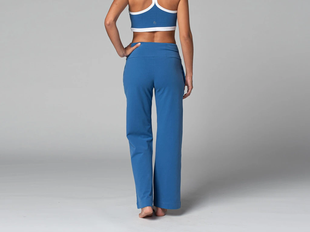 Pantalon De Yoga Femme Jazzy - Bio Bleu Bleu XS - 34 3 Pantalon De Yoga Femme Jazzy - Bio Bleu Bleu XS - 34 – Image 3