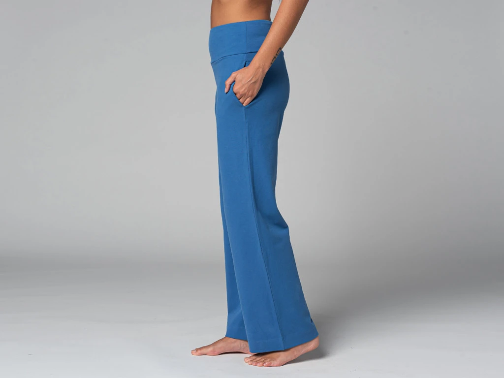 Pantalon De Yoga Femme Jazzy - Bio Bleu Bleu XS - 34 4 Pantalon De Yoga Femme Jazzy - Bio Bleu Bleu XS - 34 – Image 4