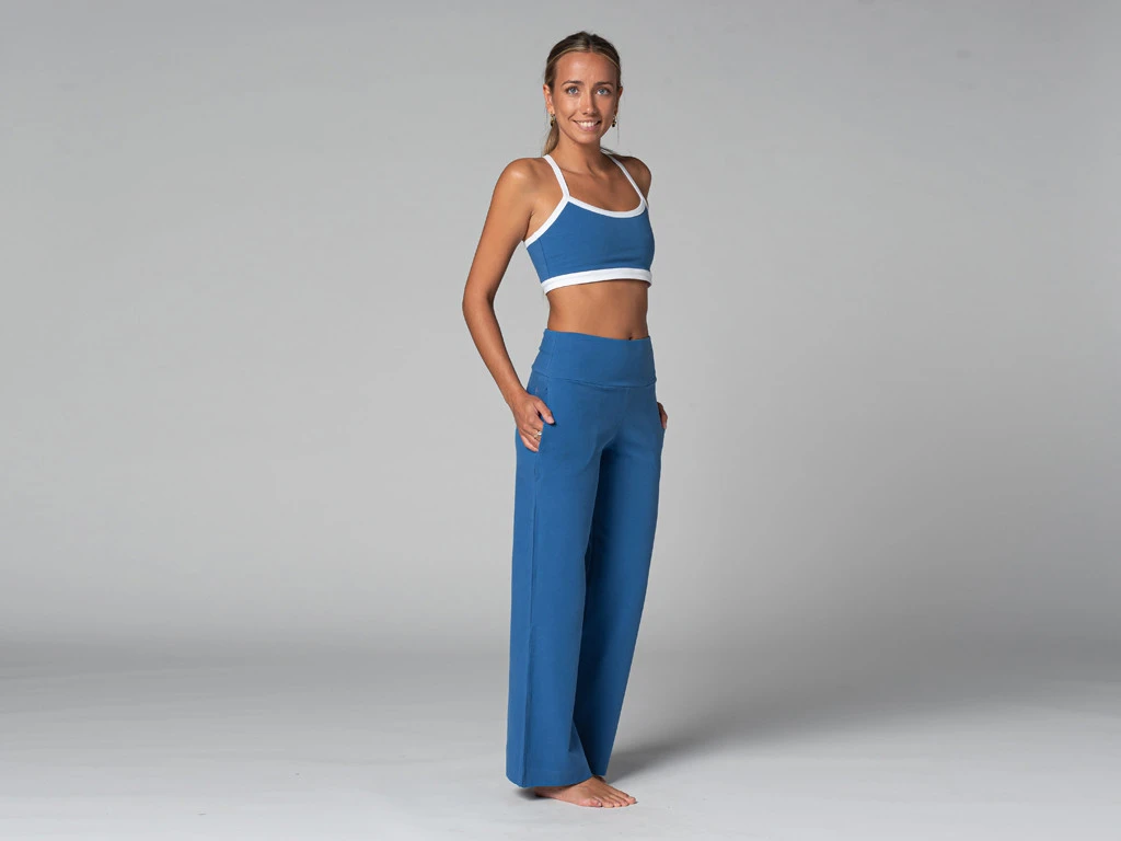Pantalon De Yoga Femme Jazzy - Bio Bleu Bleu XS - 34 6 Pantalon De Yoga Femme Jazzy - Bio Bleu Bleu XS - 34 – Image 6
