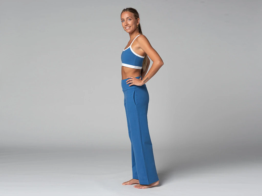 Pantalon De Yoga Femme Jazzy - Bio Bleu Bleu XS - 34 8 Pantalon De Yoga Femme Jazzy - Bio Bleu Bleu XS - 34 – Image 8