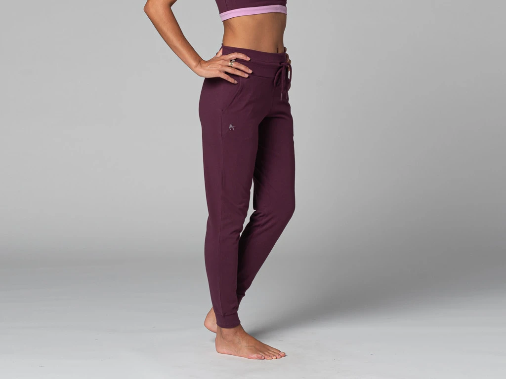 Pantalon De Yoga Femme Jogg - Bio Prune Prune XS - 36 2 Pantalon De Yoga Femme Jogg - Bio Prune Prune XS - 36 – Image 2