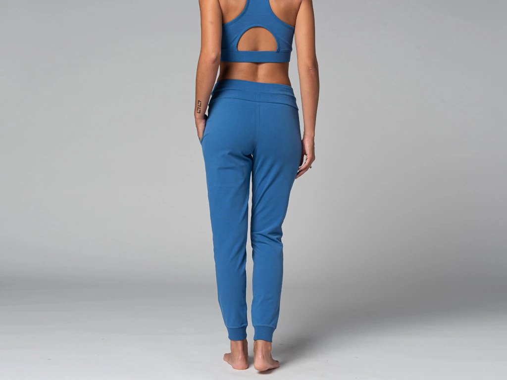 Pantalon De Yoga Femme Jogg - Bio Bleu Bleu XS - 36 3 Pantalon De Yoga Femme Jogg - Bio Bleu Bleu XS - 36 – Image 3