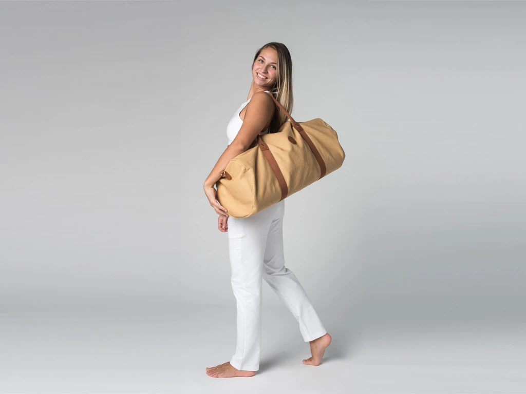 Sac à Tapis De Yoga Navy Bag - Coton Sable 70cm X 30 Cm 7 Sac à Tapis De Yoga Navy Bag - Coton Sable 70cm X 30 Cm – Image 7