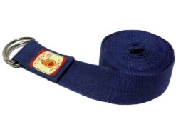 Boutique De Yoga 7 Sangle De Yoga 100% Coton Bio Boucle 1/2 Lune Bleu