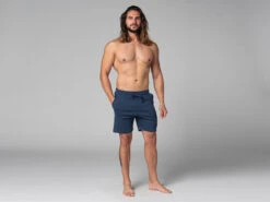 Short De Yoga Homme - Coton Bio Bleu Bleu S - 38/40 -Boutique De Yoga short de yoga homme coton bio 1635436643617ac86301b24