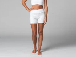 Short De Yoga Slim - Bio Blanc Blanc XS - 36