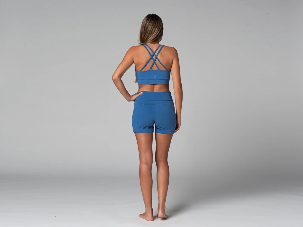 Short De Yoga Slim - Bio Bleu Bleu XS - 36 7 Short De Yoga Slim - Bio Bleu Bleu XS - 36 – Image 7
