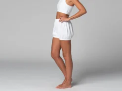 Short Femme Traditionnel Iyengar - Bio Blanc Blanc XS - 36 -Boutique De Yoga short femme traditionnel iyengar bio 16358449156181033332571