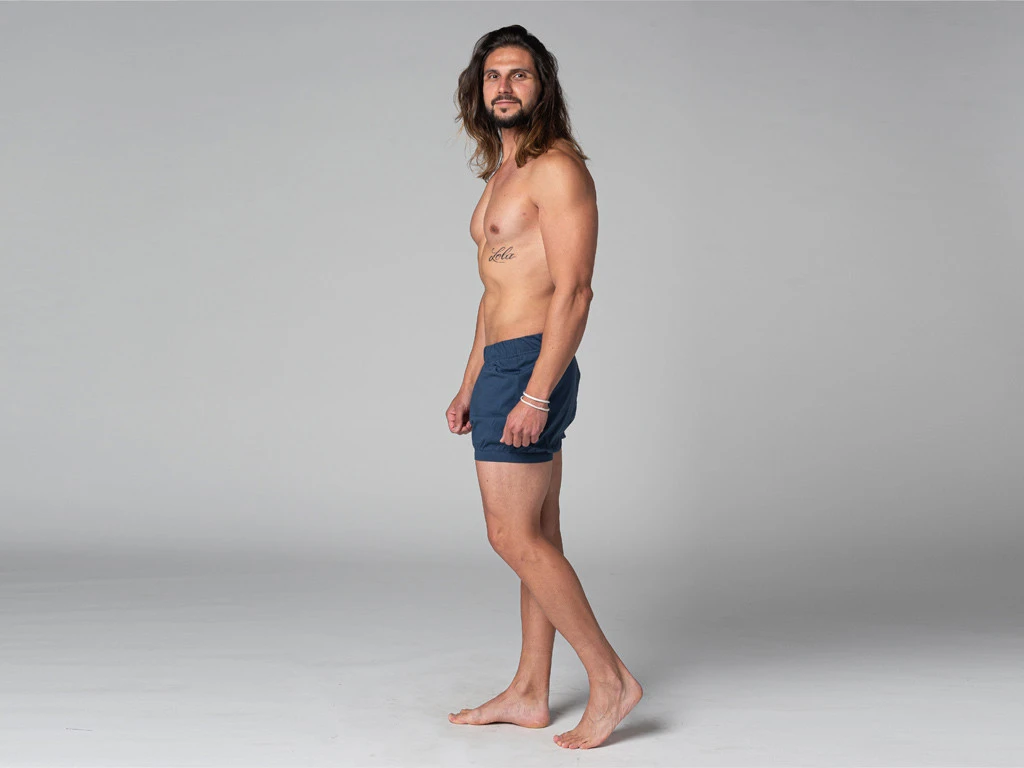 Short Homme Traditionnel Iyengar - Coton Bio Bleu Bleu S - 38/40 9 Short Homme Traditionnel Iyengar - Coton Bio Bleu Bleu S - 38/40 – Image 9