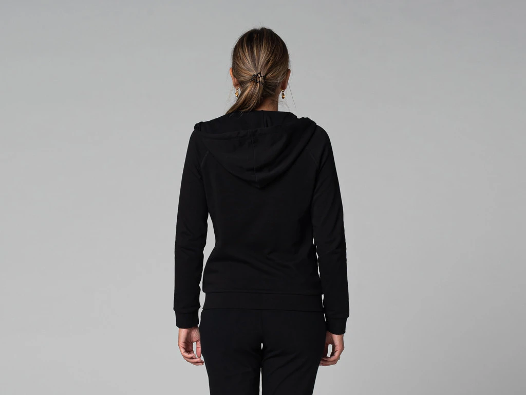 Sweat Capuche Femme - Bio Noir Noir XS - 36 5 Sweat Capuche Femme - Bio Noir Noir XS - 36 – Image 5