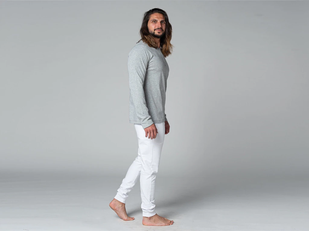 T-Shirt TAPAN 3 Boutons 100% Bio Gris Gris S - 38/40 7 T-Shirt TAPAN 3 Boutons 100% Bio Gris Gris S - 38/40 – Image 7