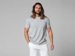 T-Shirt Tapan Manches Courtes 100% Bio Gris Gris S - 38/40