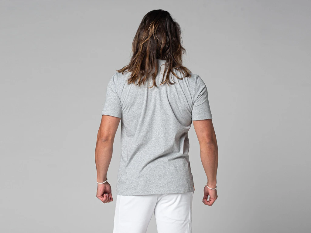 T-Shirt Tapan Manches Courtes 100% Bio Gris Gris S - 38/40 3 T-Shirt Tapan Manches Courtes 100% Bio Gris Gris S - 38/40 – Image 3
