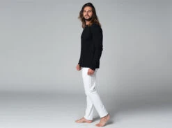 T-Shirt Tapan Manches Longues 100% Bio Noir Noir S - 38/40 -Boutique De Yoga t shirt tapan manches longues 100 bio 1635345748617965549499c