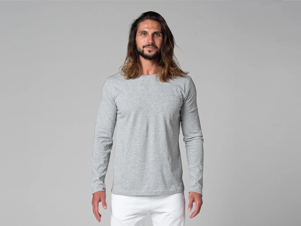 T-Shirt Tapan Manches Longues 100% Bio Gris Gris S - 38/40 1 T-Shirt Tapan Manches Longues 100% Bio Gris Gris S - 38/40