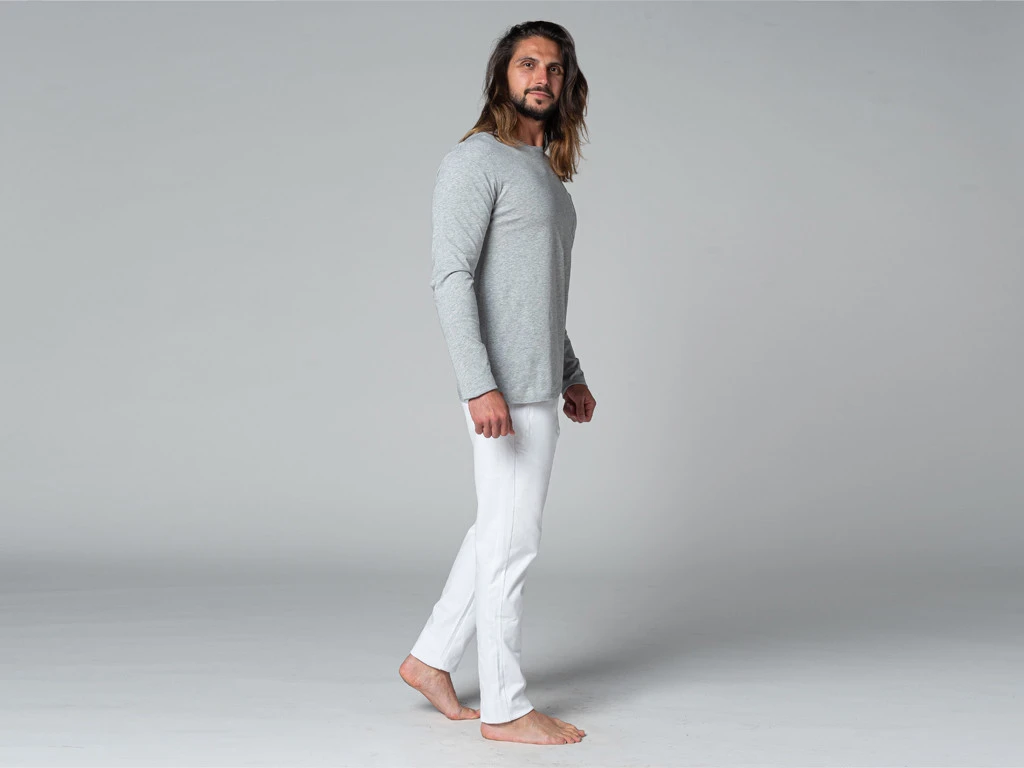 T-Shirt Tapan Manches Longues 100% Bio Gris Gris S - 38/40 6 T-Shirt Tapan Manches Longues 100% Bio Gris Gris S - 38/40 – Image 6