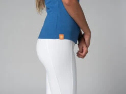 T-Shirt TARA M/C Col Large 100% Bio Bleu Bleu XS - 36 -Boutique De Yoga t shirt tara m c col large 100 bio 16352540286177ff0cd339d