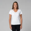 T-Shirt TARA M/C Col Large 100% Bio Blanc Blanc XS - 36