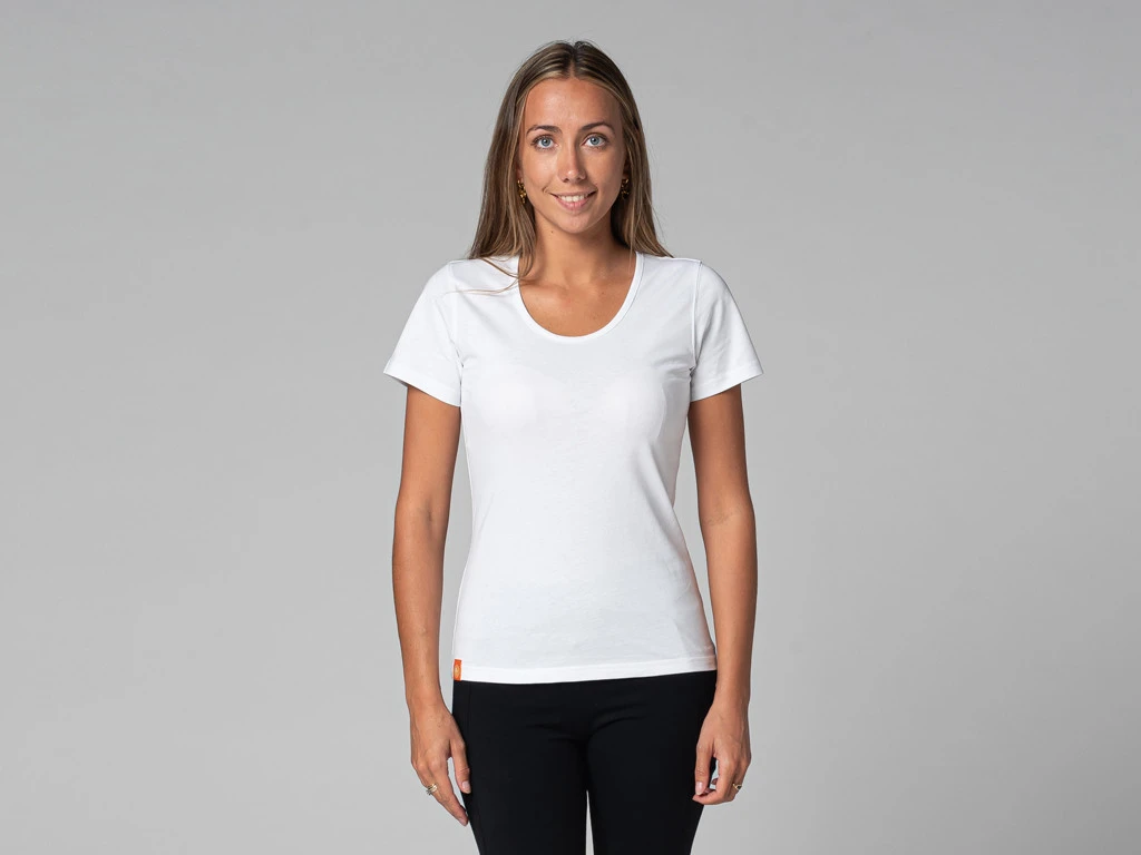 T-Shirt TARA M/C Col Large 100% Bio Blanc Blanc XS - 36 1 T-Shirt TARA M/C Col Large 100% Bio Blanc Blanc XS - 36