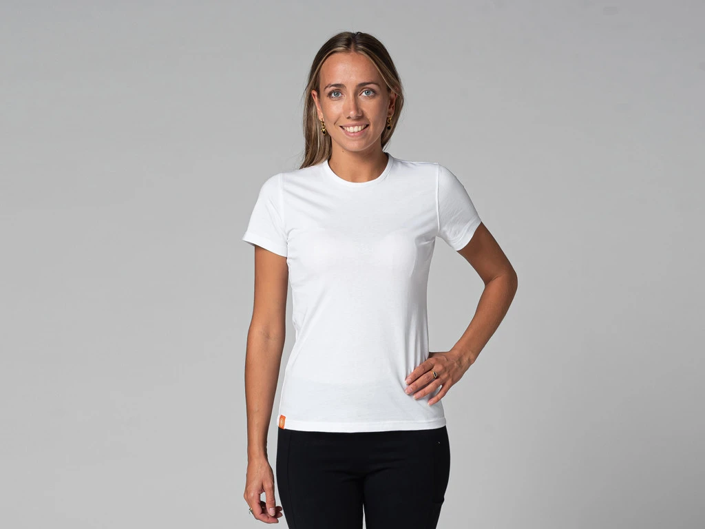 T-Shirt TARA M/C Ras Du Cou - Bio Blanc Blanc XS - 36 1 T-Shirt TARA M/C Ras Du Cou - Bio Blanc Blanc XS - 36