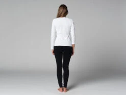 T-Shirt Tara M/L Col Large 100% Bio Blanc Blanc XS - 36 -Boutique De Yoga t shirt tara m l col large 100 bio 163525829661780fb82b3db