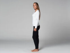 T-Shirt Tara M/L Col Large 100% Bio Blanc Blanc XS - 36 -Boutique De Yoga t shirt tara m l col large 100 bio 163525831061780fc617c72