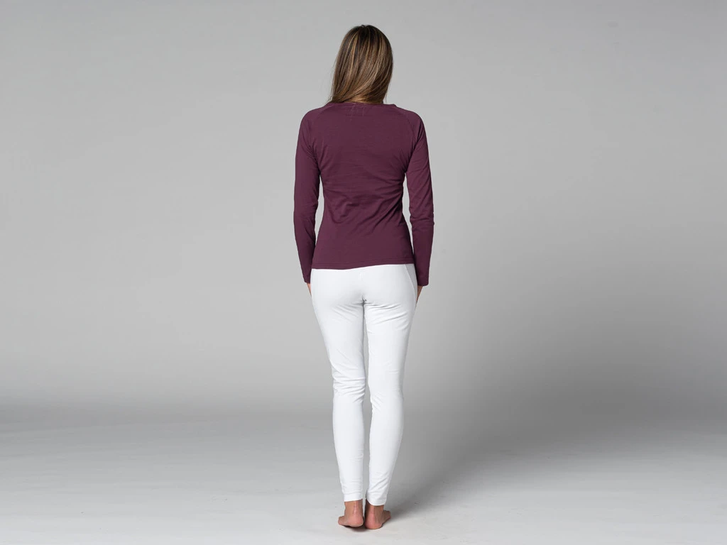 T-Shirt Tara M/L Ras Du Cou Bio Prune Prune XS - 36 7 T-Shirt Tara M/L Ras Du Cou Bio Prune Prune XS - 36 – Image 7