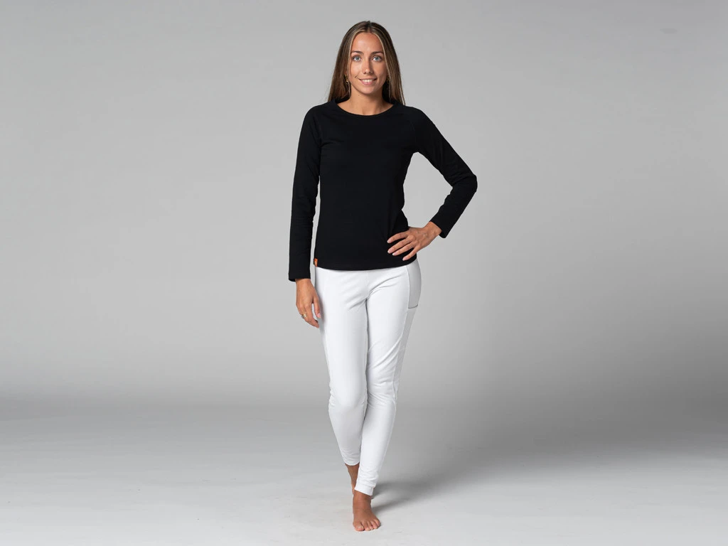 T-Shirt Tara M/L Ras Du Cou Bio Noir Noir XS - 36 5 T-Shirt Tara M/L Ras Du Cou Bio Noir Noir XS - 36 – Image 5