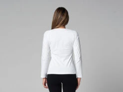 T-Shirt Tara M/L Ras Du Cou Bio Blanc Blanc XS - 36 -Boutique De Yoga t shirt tara m l ras du cou bio 163526143261781bf83ee49