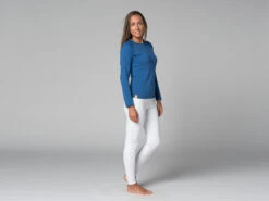 T-Shirt Tara M/L Ras Du Cou Bio Bleu Bleu XS - 36 -Boutique De Yoga t shirt tara m l ras du cou bio 163526166361781cdfb6ef2