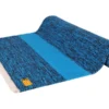 Tapis De Yoga Taj 100% Coton Bio - 2 M X 66 Cm X 5mm Bleu/Noir