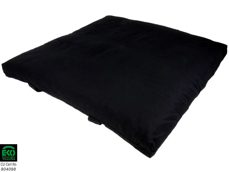Zabuton Transportable 100% Coton Bio Noir 2 Zabuton Transportable 100% Coton Bio Noir – Image 2