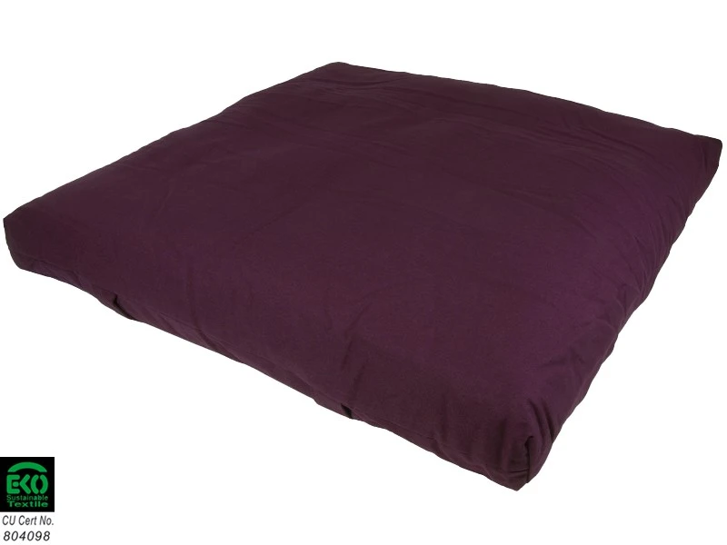 Zabuton Transportable 100% Coton Bio Prune 2 Zabuton Transportable 100% Coton Bio Prune – Image 2